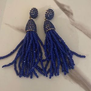 Royal Blue Tassel Earrings
